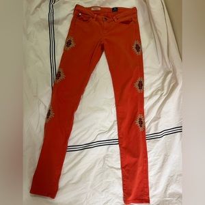 Ag Burnt Orange Skinny Jeans 🧡